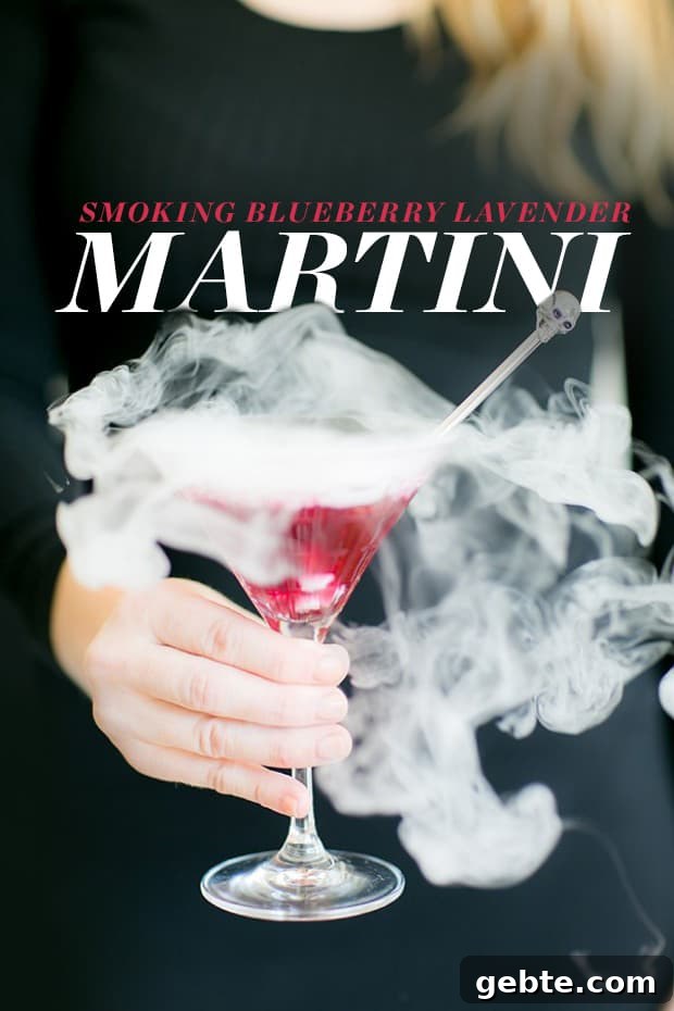 Lavender blueberry martini