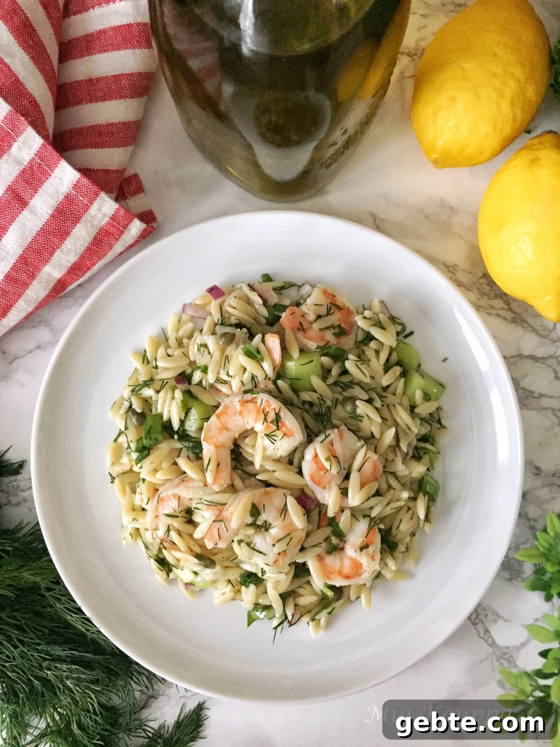 Garlic Shrimp Orzo with Lemon and Parsley 3 Orzo with shrimp (Κριθαράκι με γαρίδες)