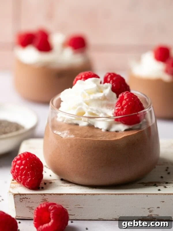 Protein-Packed Cottage Cheese Flatbread (Gluten-Free, Flourless) 13 a side view of chocolate protein chia pudding