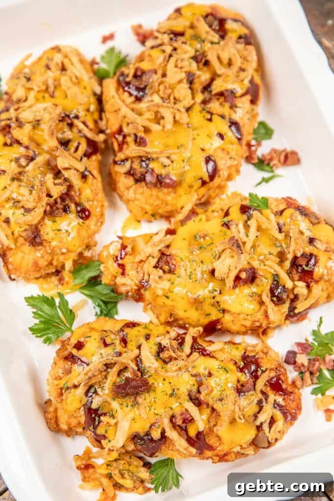 Crispy Oven-Baked BBQ Chicken Recipe for Perfectly Juicy Meat 3 cheesy bbq chicken in a baking dish