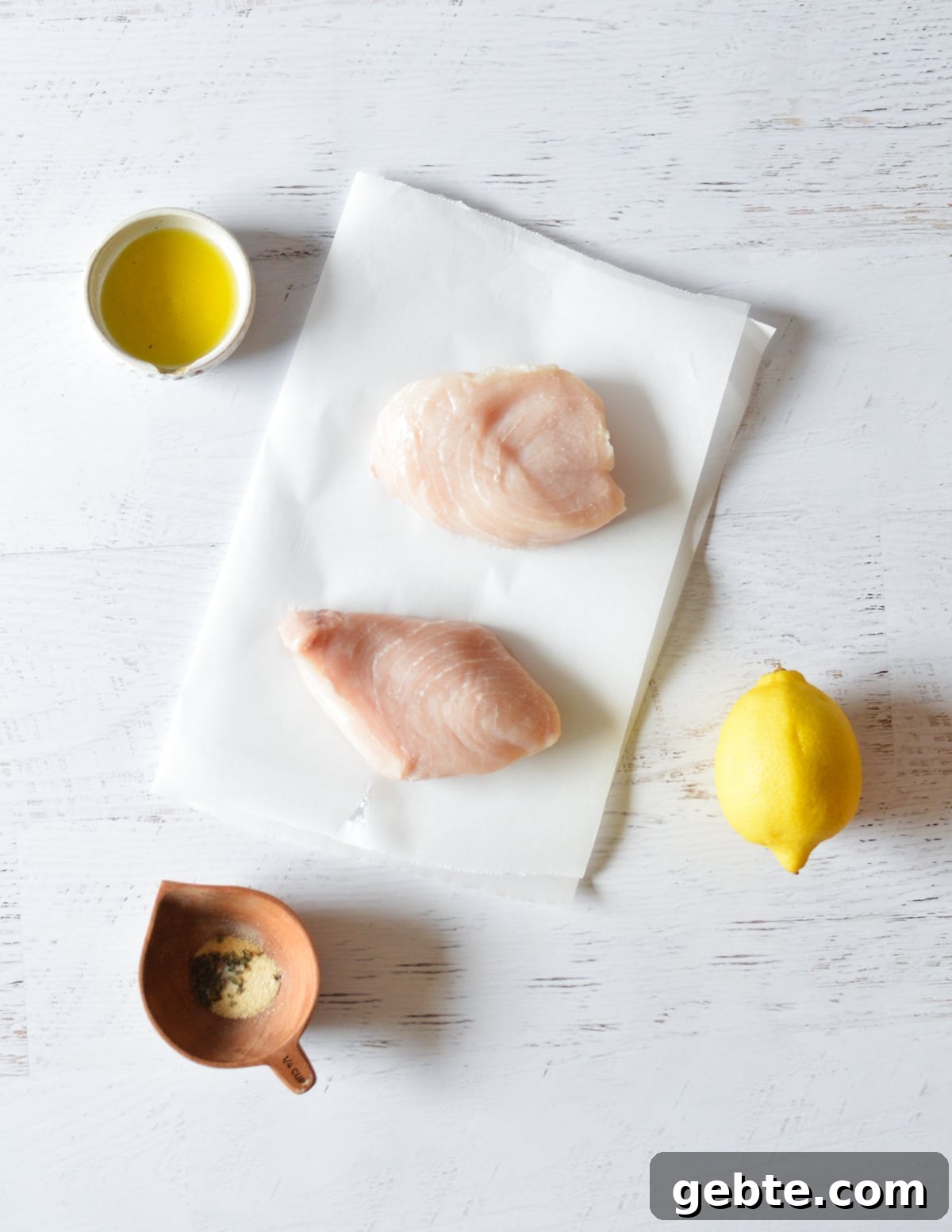 Lemon Basil Butter Baked Swordfish with Garlic and Herbs 3 swordfish cuts, olive oil, lemon, seasoning.