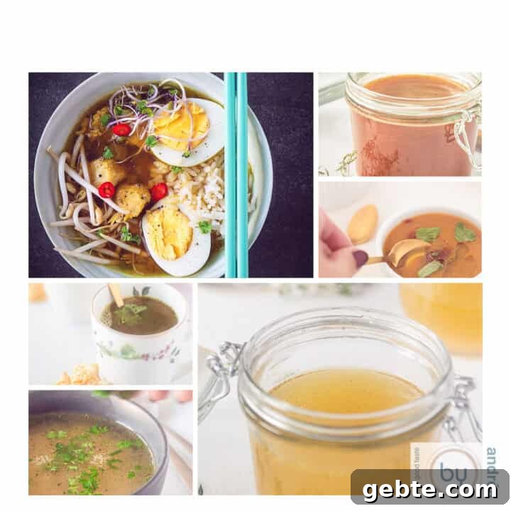 A square photo with 6 soup photos in a collage