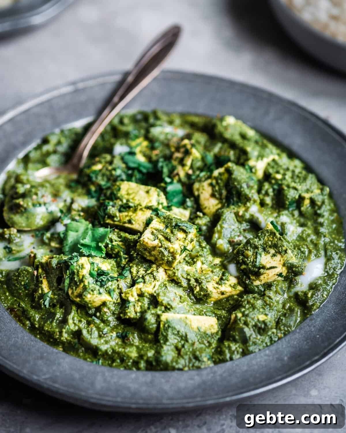 Vegan Palak Paneer with Tofu