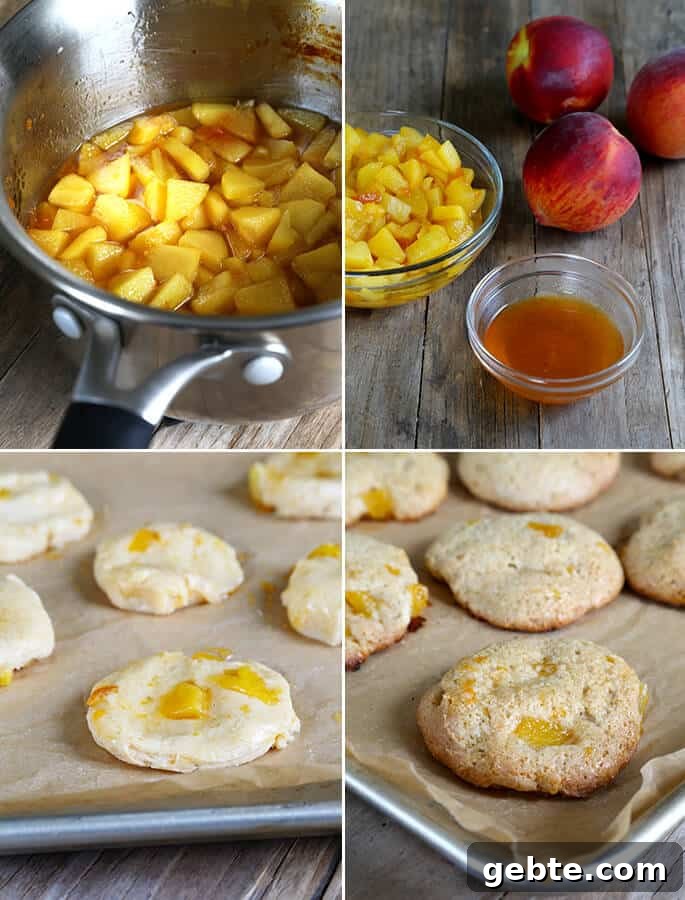 Gluten Free Peach Pie Cookies, Step by Step.