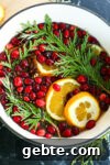 overhead shot of the Christmas simmer pot