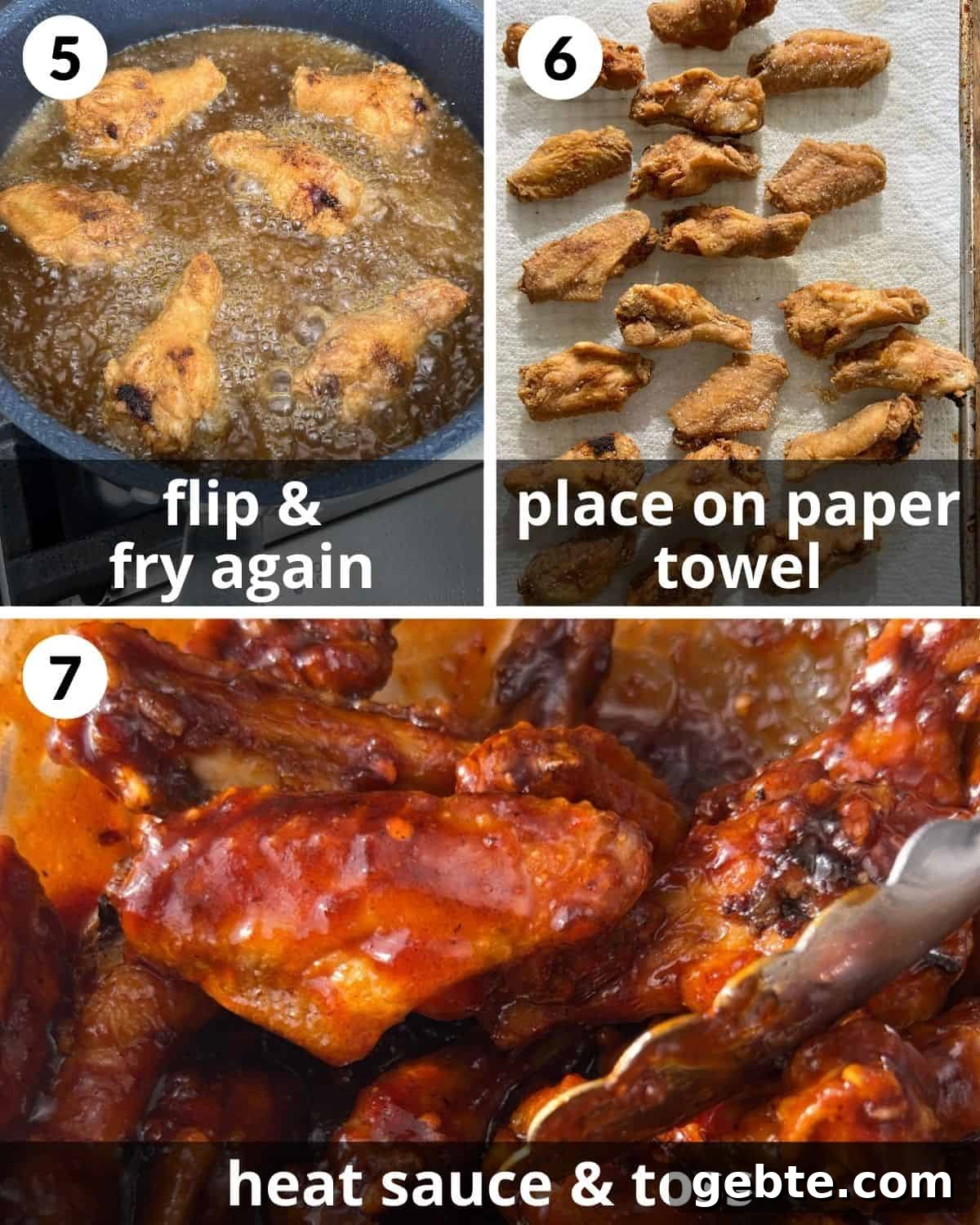 Final assembly for sticky bbq chicken wings recipe.