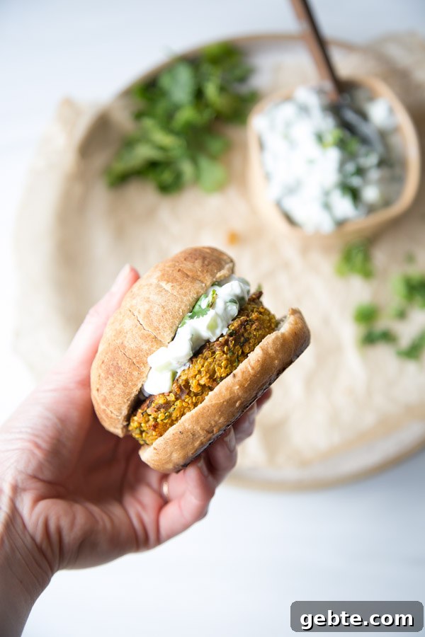the best red lentil burgers recipe with mint raita and quinoa