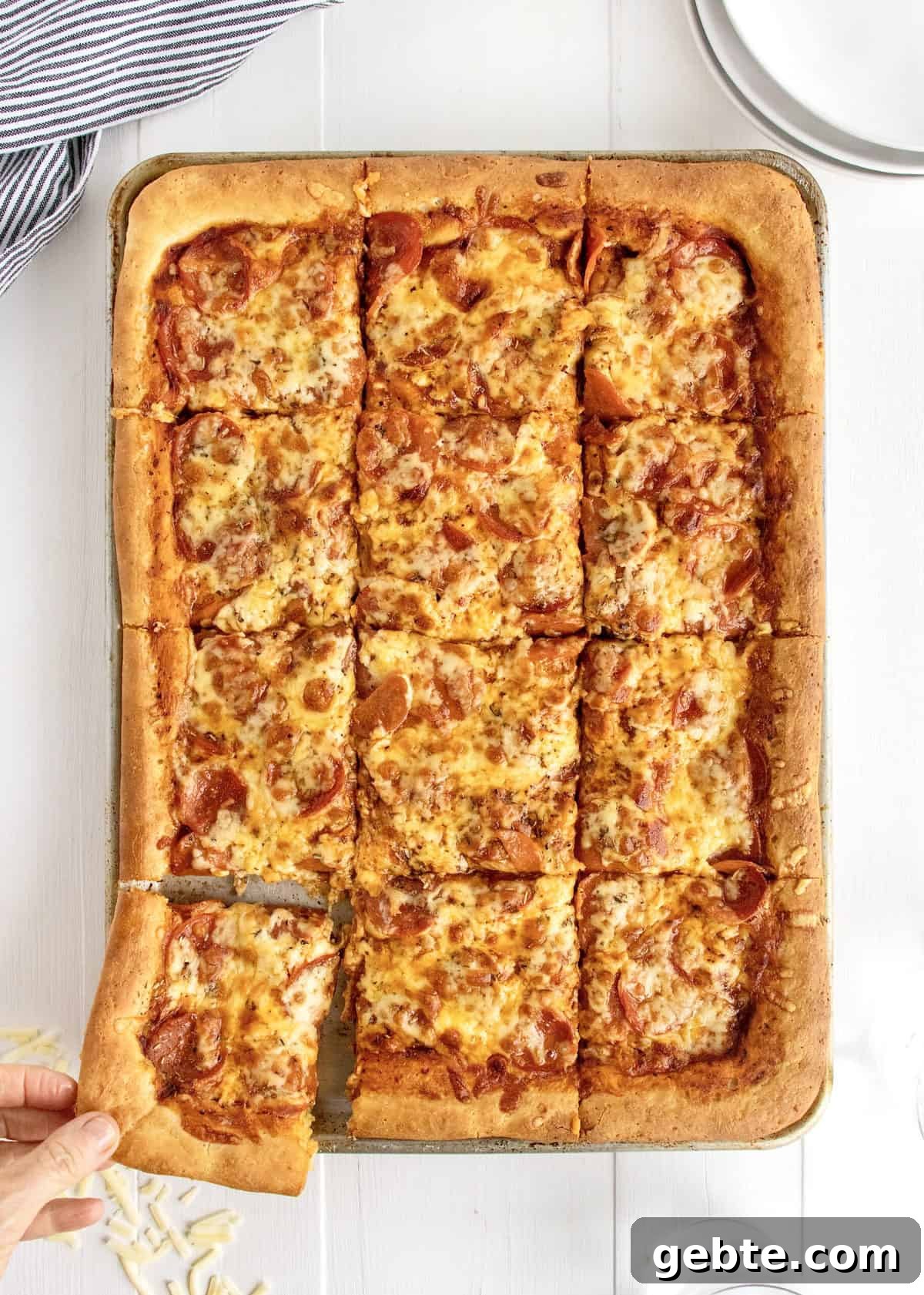 Sheet Pan Pizza by The BakerMama