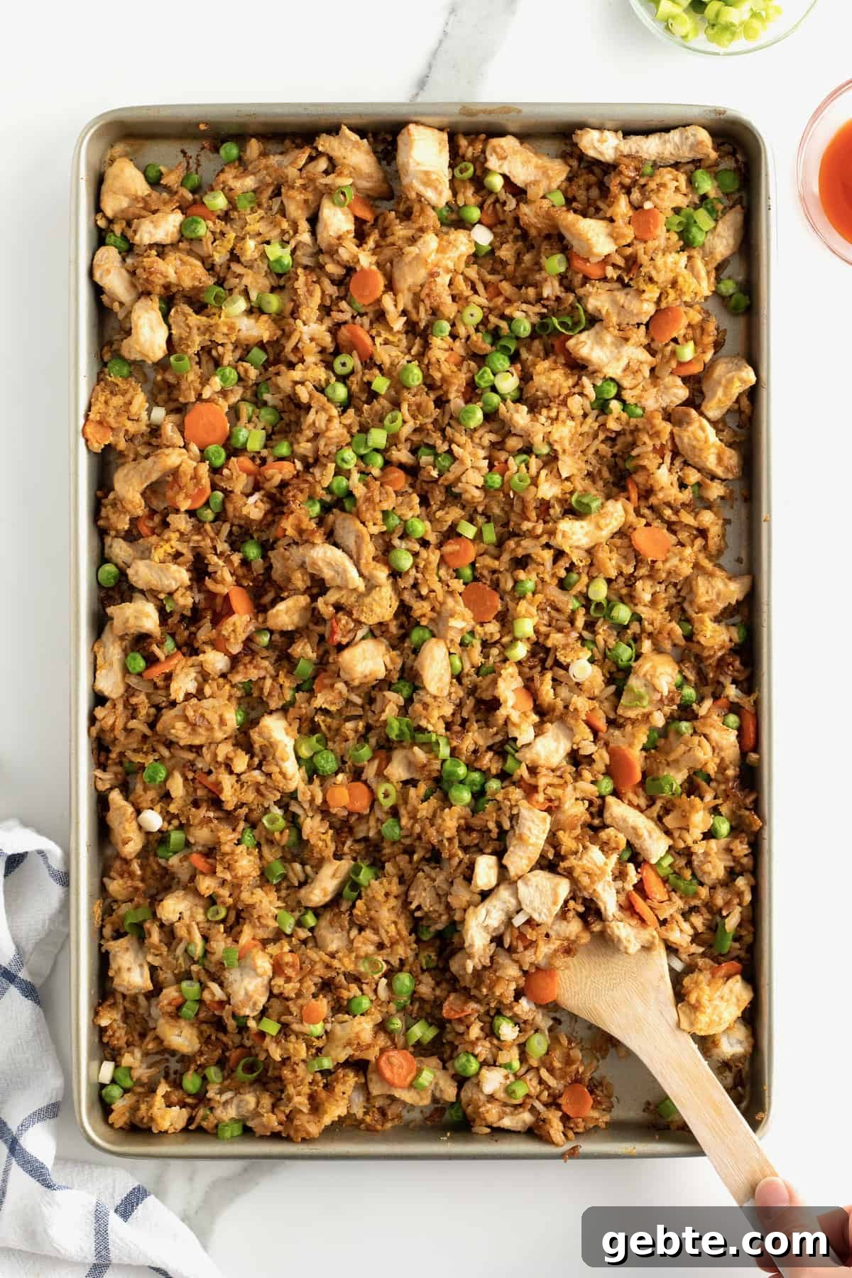 Sheet Pan Fried Rice by The BakerMama