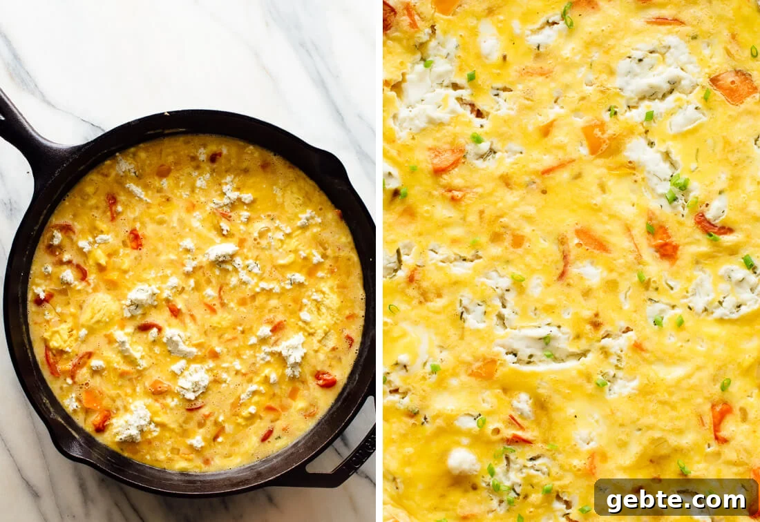 Frittata Recipes: Stovetop and Oven Methods for Perfect Results 5 frittata before and after baking