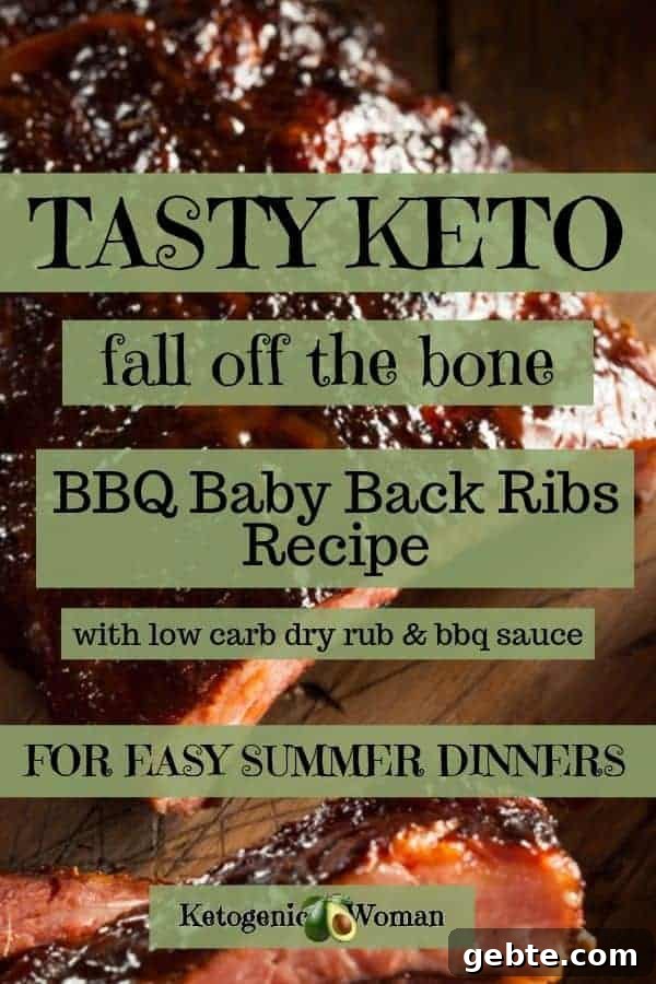 Juicy Keto Baby Back Ribs: Crockpot or Instant Pot Recipe 10 Easy Keto Baby Back Ribs with low carb dry rub and BBQ sauce.