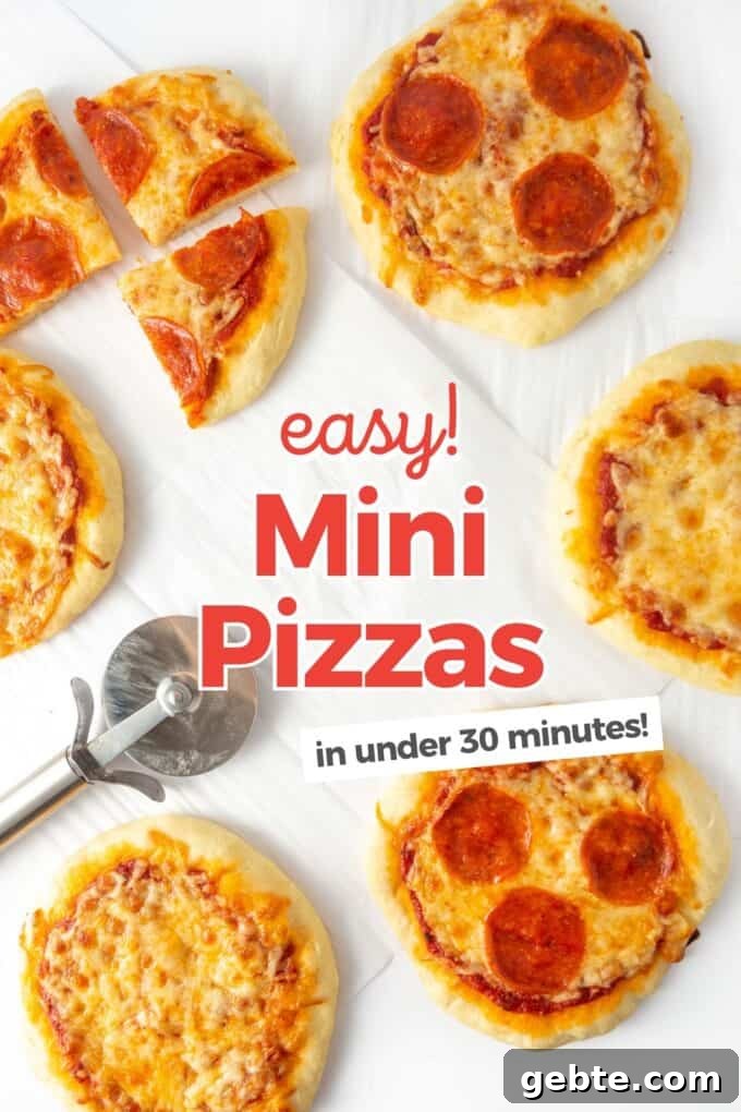 mini pizzas for kids with cheese and pepperoni toppings