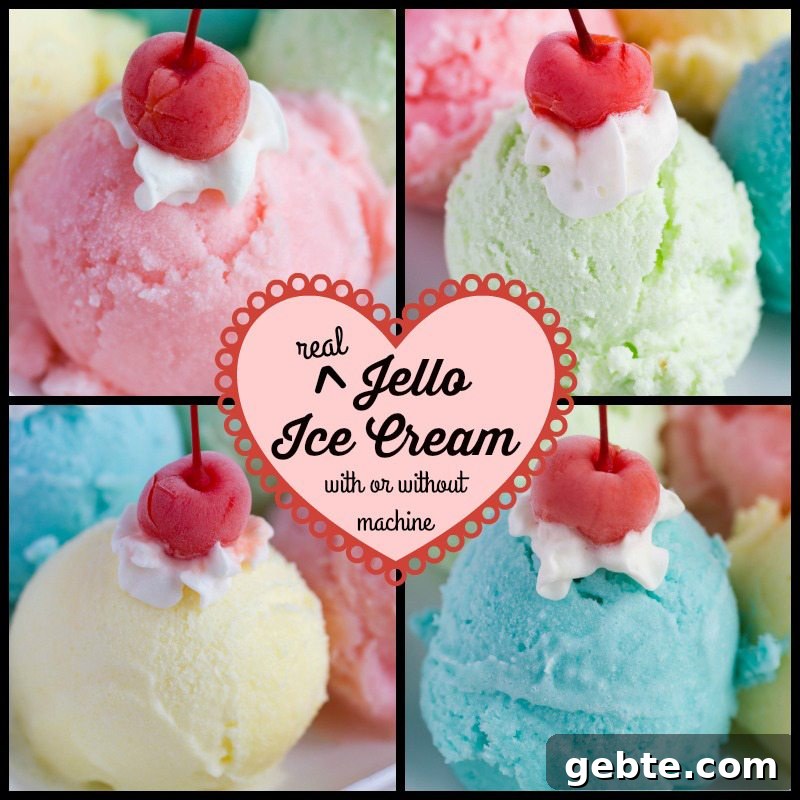Real Jello Ice Cream with or without a machine!
