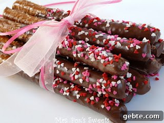 Mouthwatering Monday: 25 Valentine Treats and Gift Ideas 25 Chocolate Dipped Pretzels