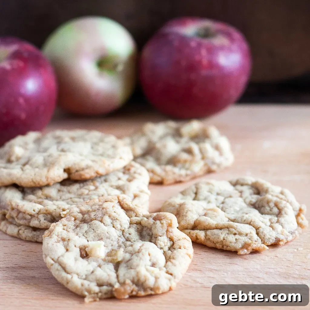 Chewy toffee apple cookies baked with fresh apples! Perfect for fall baking