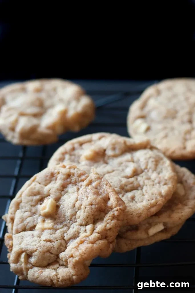 Chewy toffee apple cookies baked with fresh apples! Perfect for fall baking