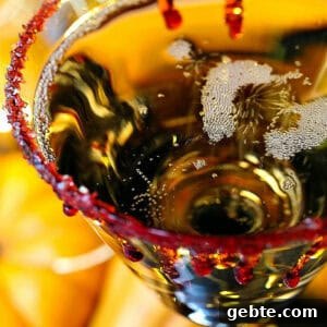 top of champagne cocktail with pumpkins in the bathroom
