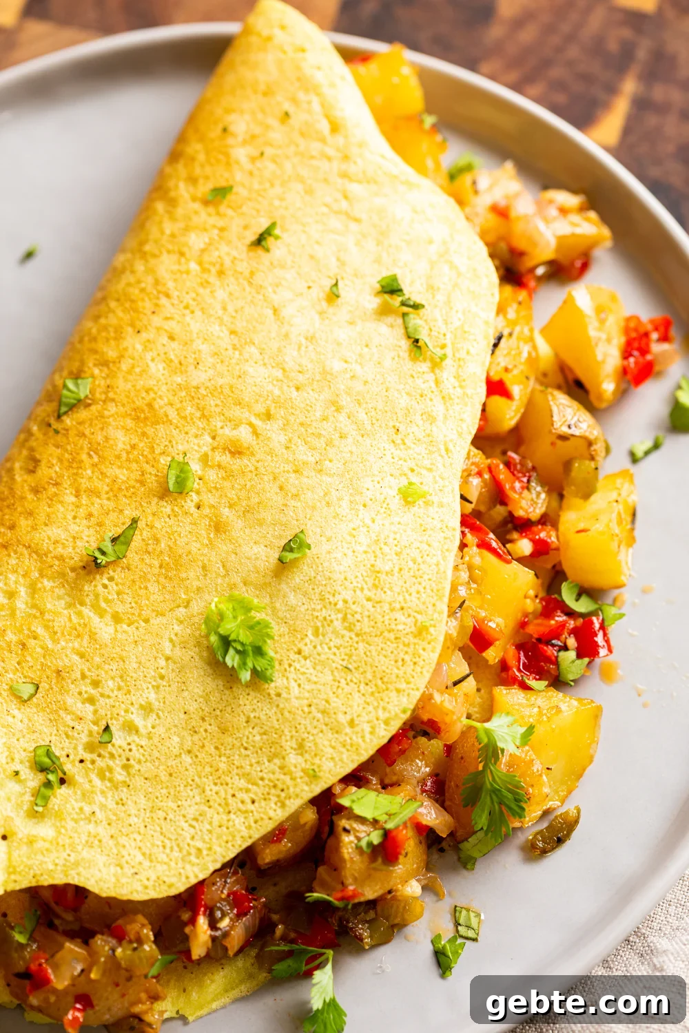Mung Bean Egg Vegan Omelet: Fluffy Plant-Based Breakfast 14 Vegan Omelet with Breakfast potatoes