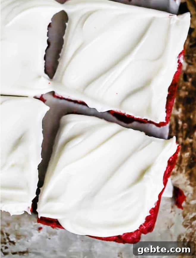 red velvet bars cream cheese frosting recipe