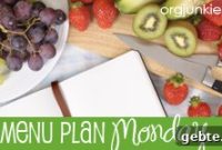 Weekly Meal Plan for Monday — January 3, 2011