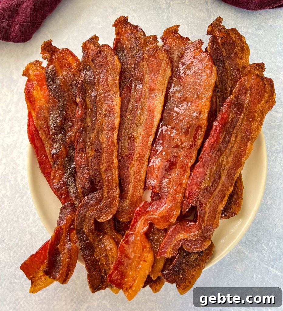 smoked bacon on a plate