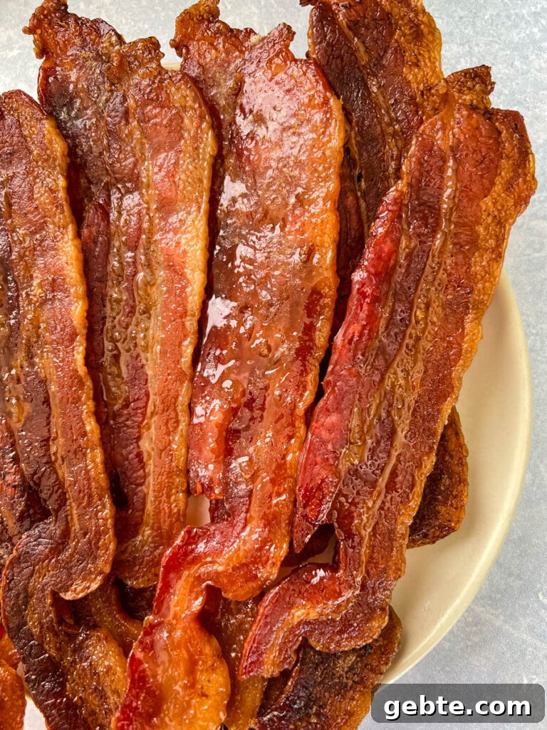 smoked bacon on a plate