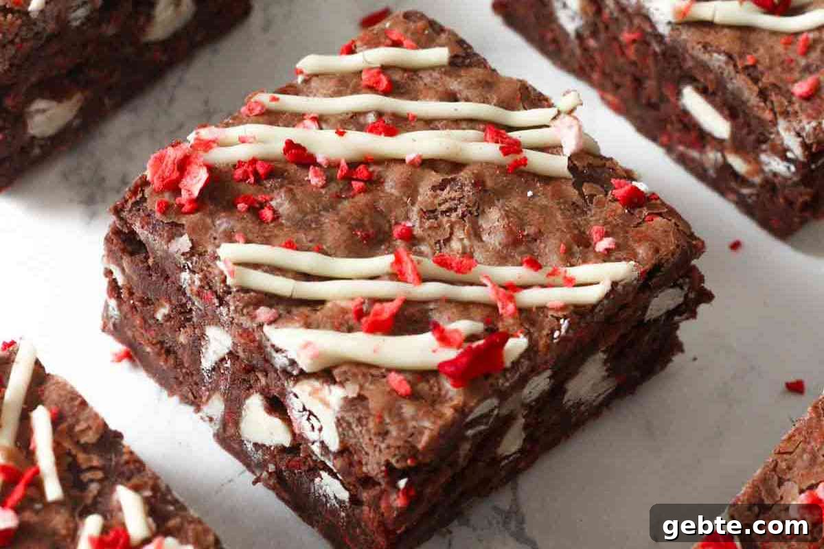 White Chocolate Strawberry Brownies msn image.