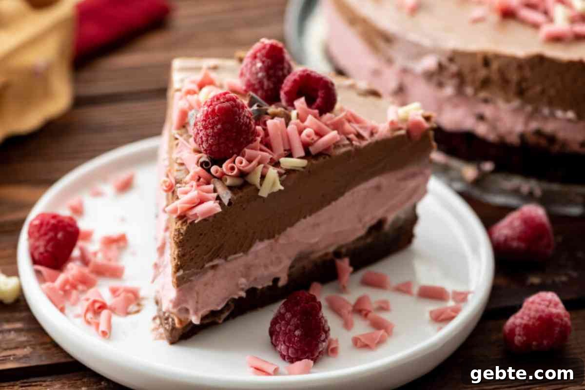 Chocolate Raspberry Mousse Cake msn image.