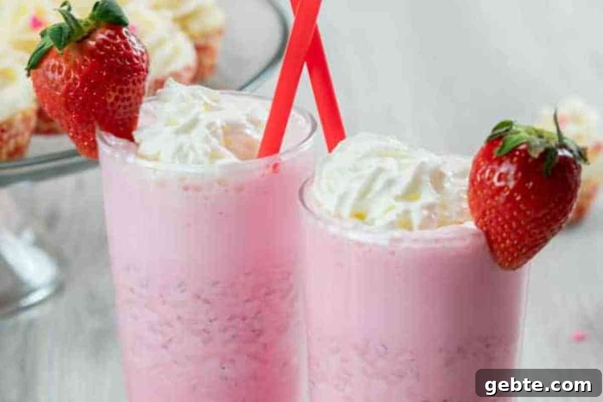Strawberry Ice Cream Milkshake msn image.