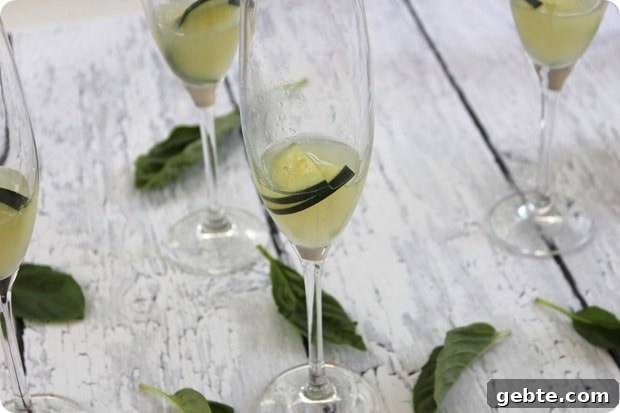 cucumber lime basil prosecco drink cocktail cucumber lime basil prosecco drink cocktail