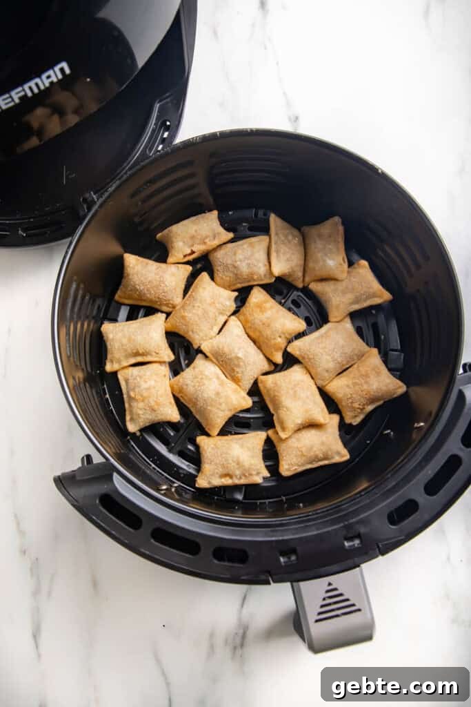Pizza rolls in an air fryer