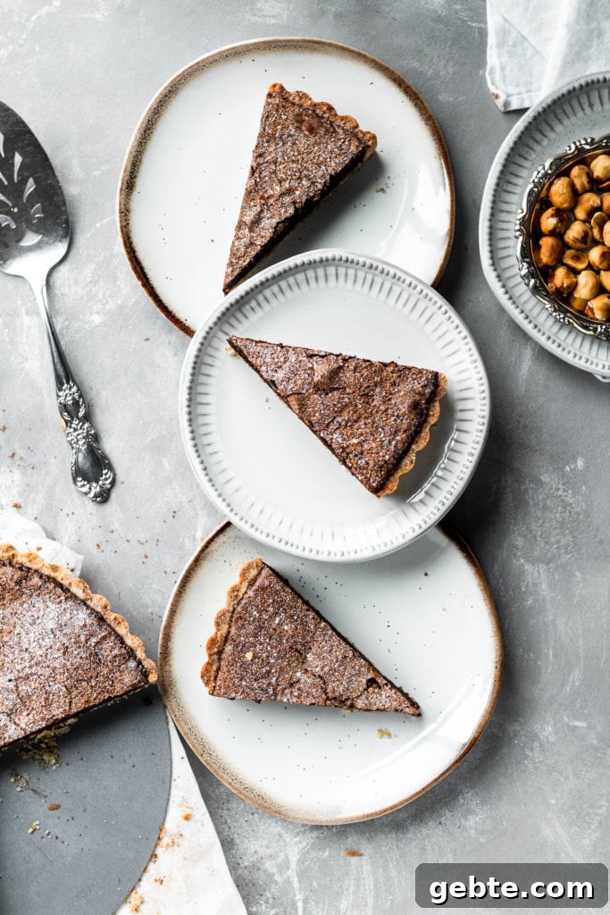 chocolate pie slices
