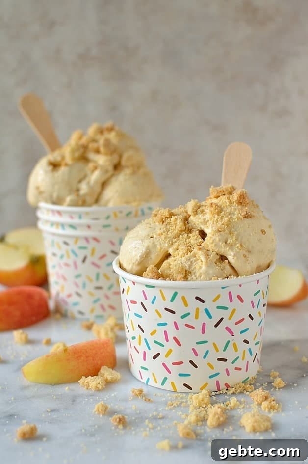 delicious apple crumble/pie ice cream