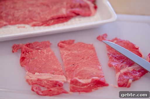 Beef slices