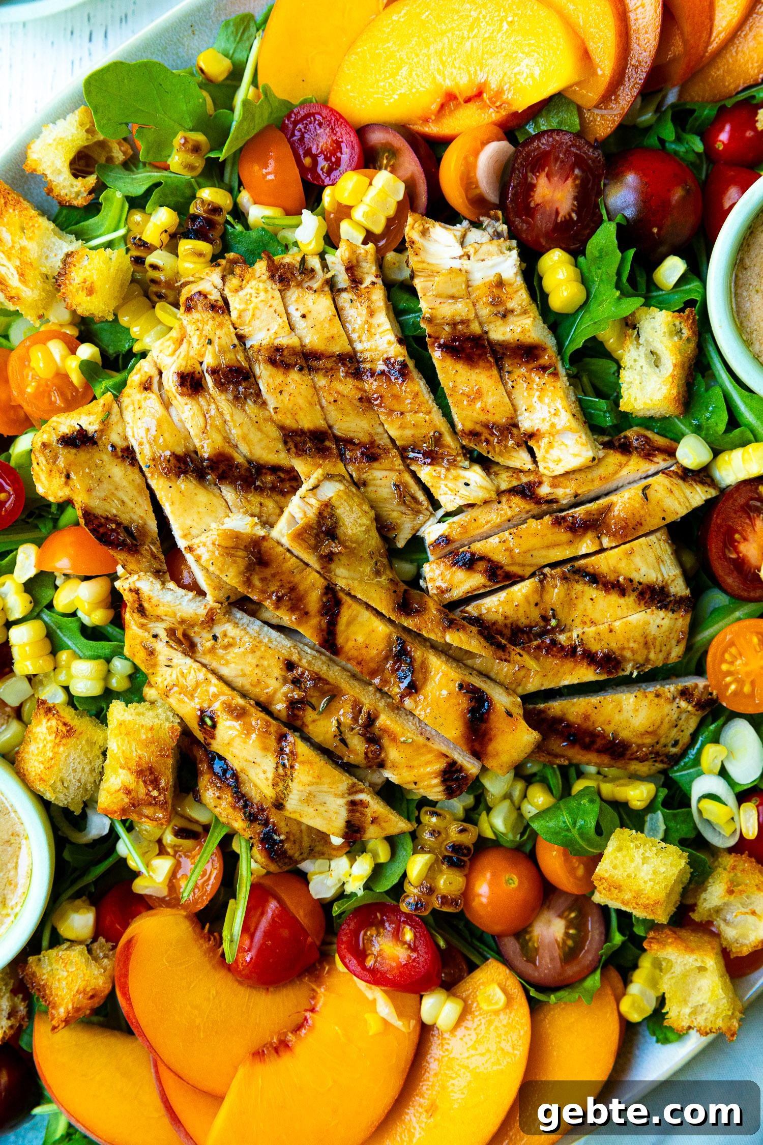 Spicy Honey Chicken Salad with Peaches, Corn & Feta Vinaigrette 8 img 46560 7