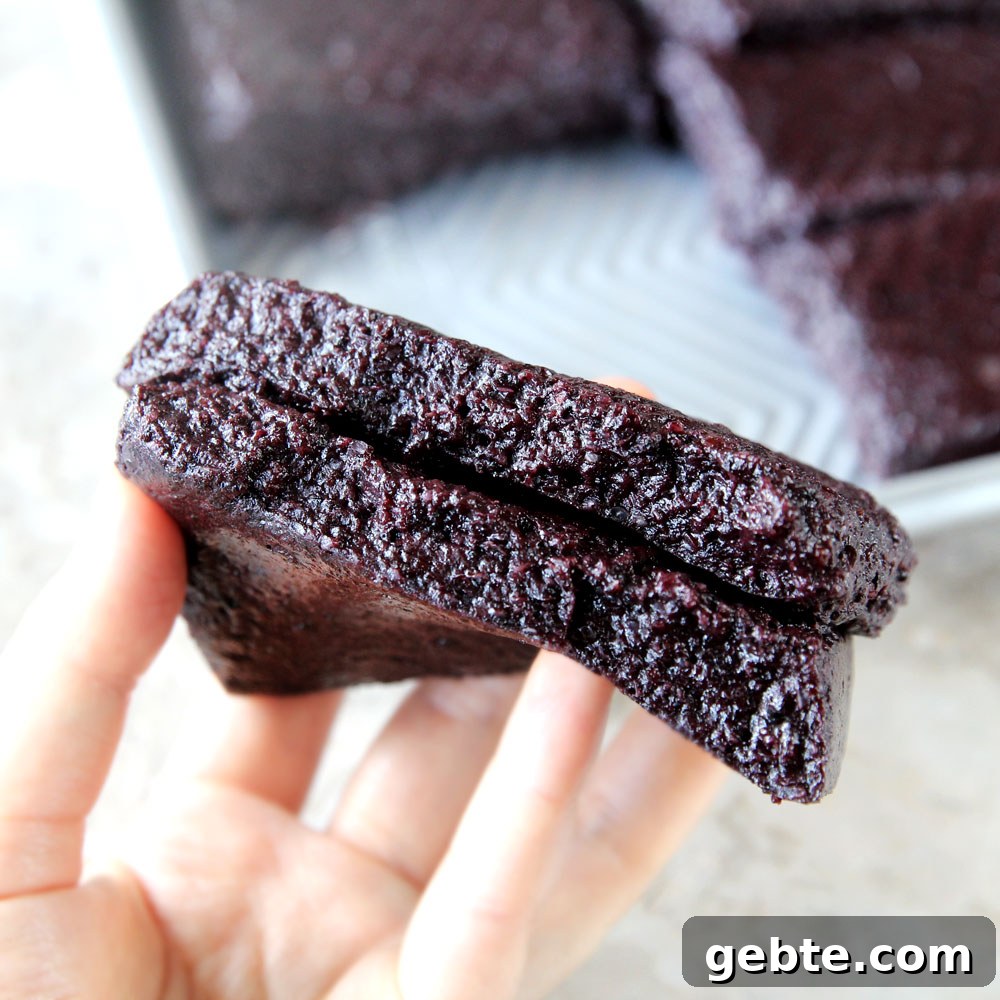 Wild Black Rice Mochi Recipe: Homemade Mochi Using a Mochi Maker 3 homemade black mochi