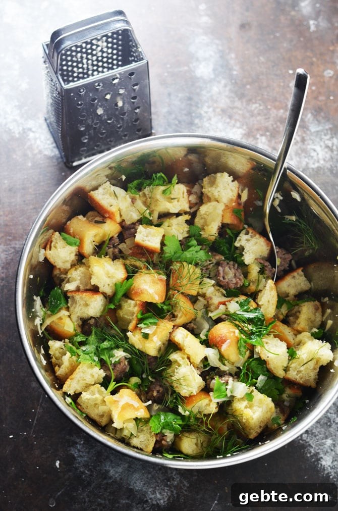 Italian-Style Stuffing Recipe with Herbs and Pancetta 5 Italian Style Stuffing. Ciabatta bread, italian sausage, fennel, and parmesan cheese make this stuffing a deliciously different side dish for Thanksgiving! | hostthetoast.com