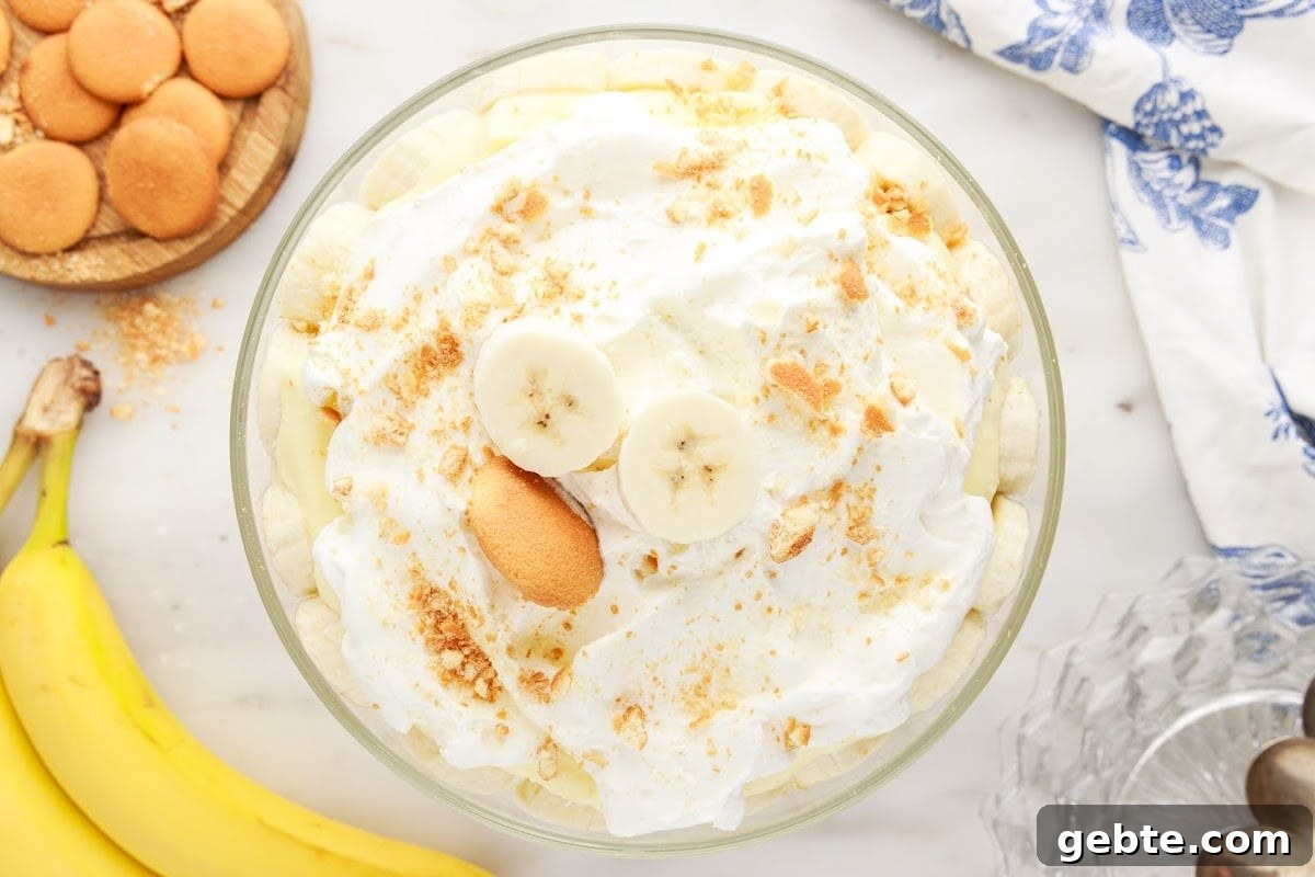 Creamy Banana Pudding Trifle Recipe for Parties and Potlucks 10 Top of the Banana Pudding Trifle.