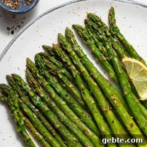 air dried asparagus on a plate