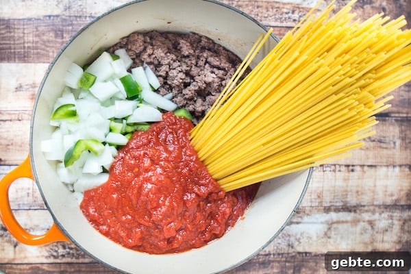 One Pot Weeknight Spaghetti
