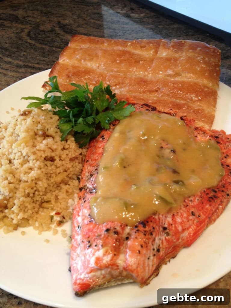 Spicy Peach-Glazed Grilled Salmon Recipe for Summer Meals 8 spicy-peach sauce-salmon