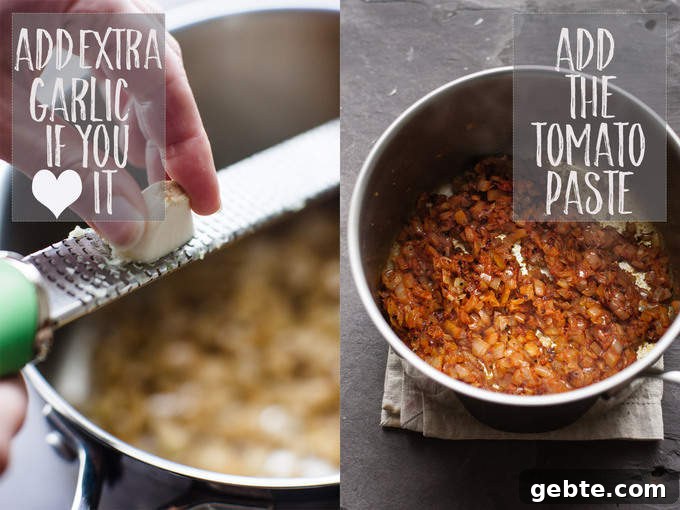 Sauce ingredients cooking together.