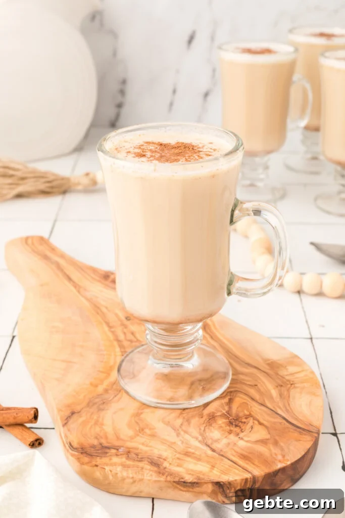 How to Make Hot Buttered Rum Mix at Home 2 finished hot buttered rum mix in glass ready to drink