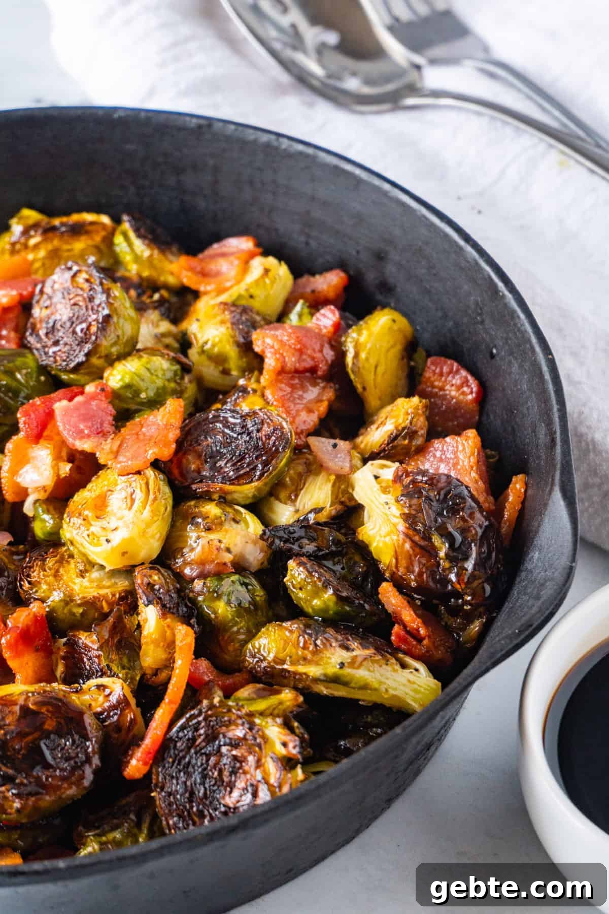 Brussel Sprouts in a Cast Iron
