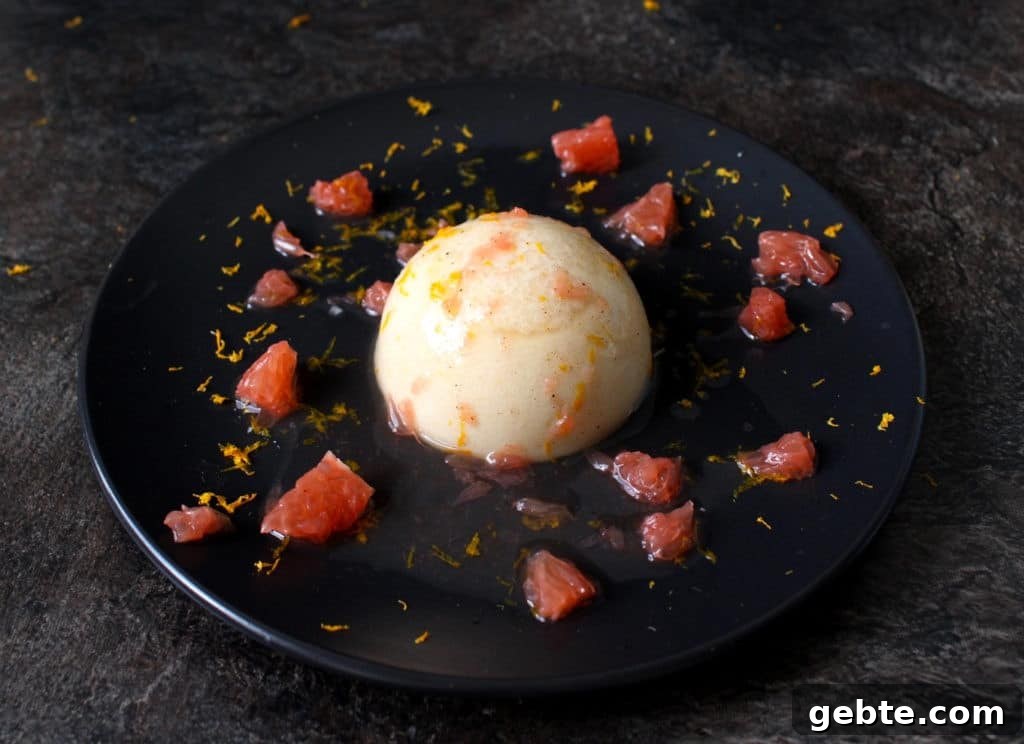 Citrus Panna Cotta: Grapefruit and Orange Dessert Recipe 3 Vegan Grapefruit Orange Panna Cotta