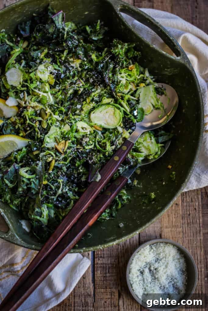 Kale And Brussels Sprouts Salad