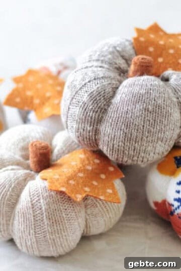 Pile of sock pumpkins.