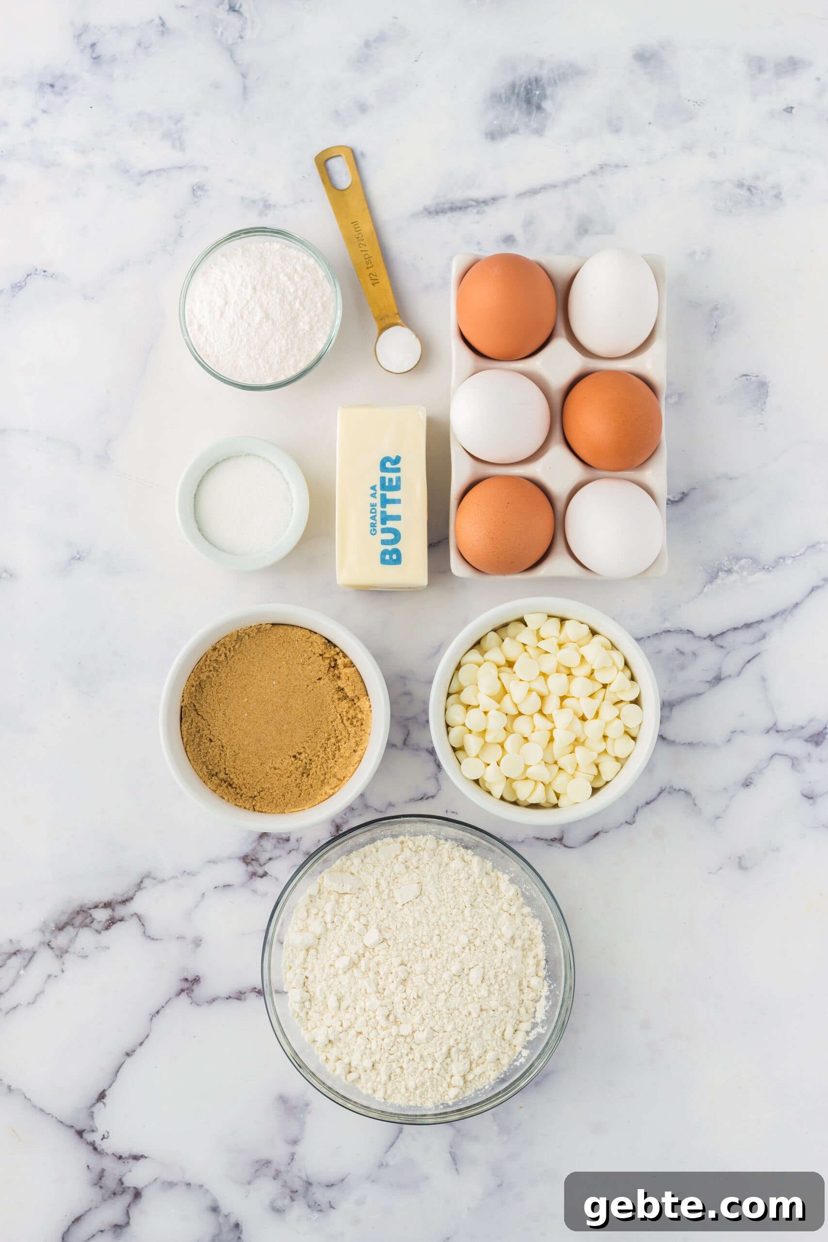 picture of cheesecake cookie ingredients on a table