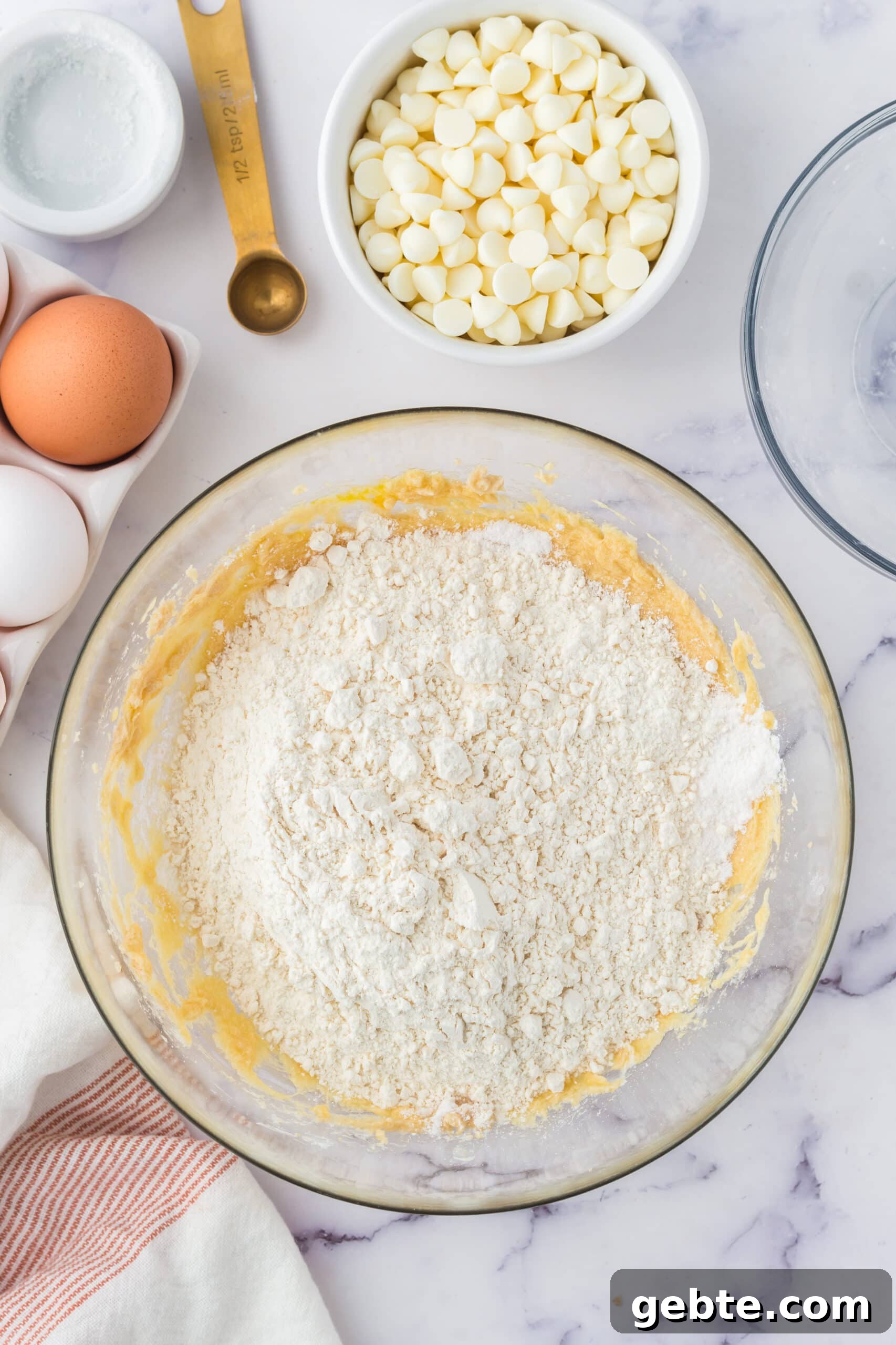 picture of cookie ingredients in a bowl