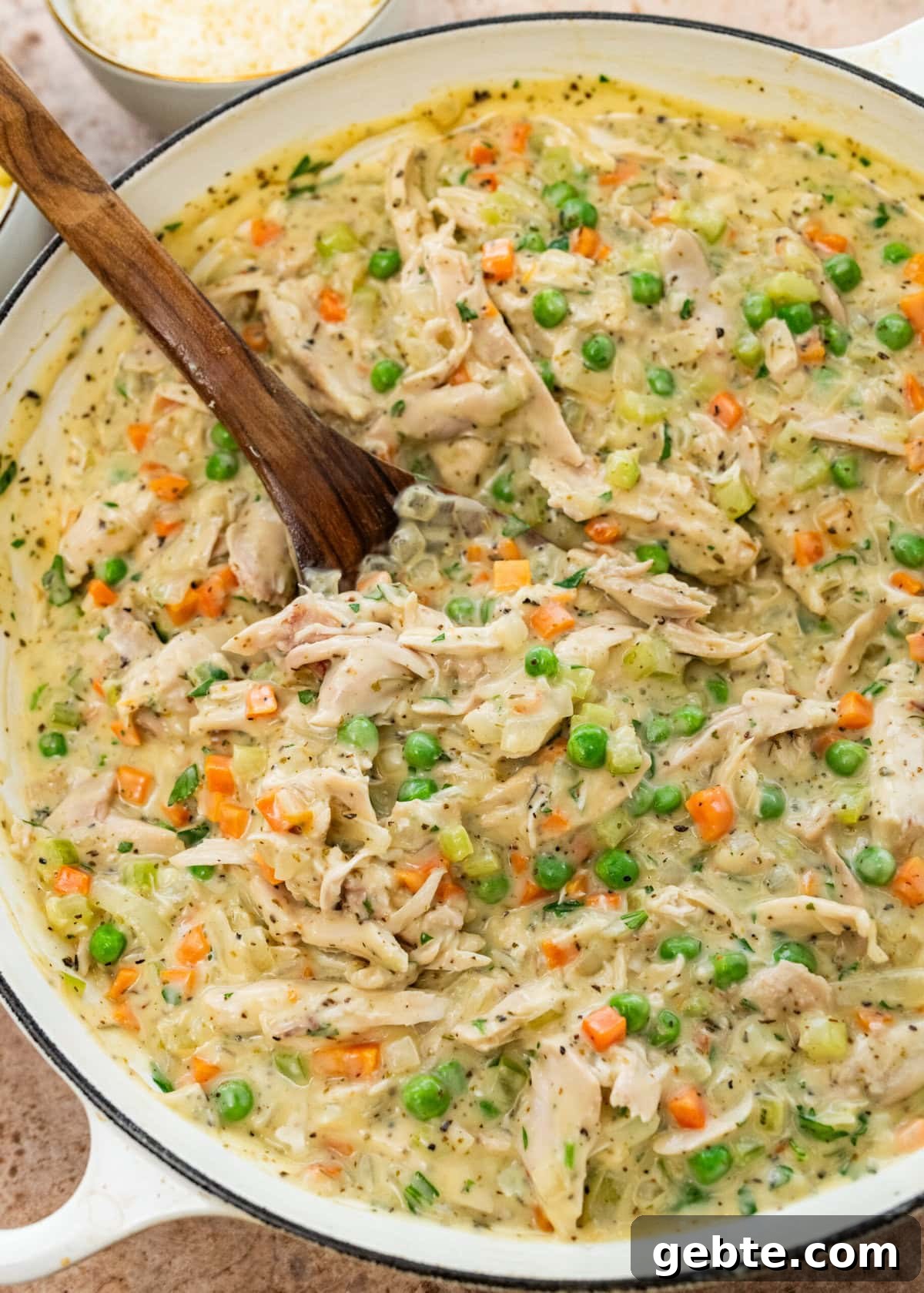 Hearty Turkey Shepherd's Pie Recipe for Comforting Weeknight Dinners 10 mix all the turkey shepards pie filling ingredients together with a wooden spoon.